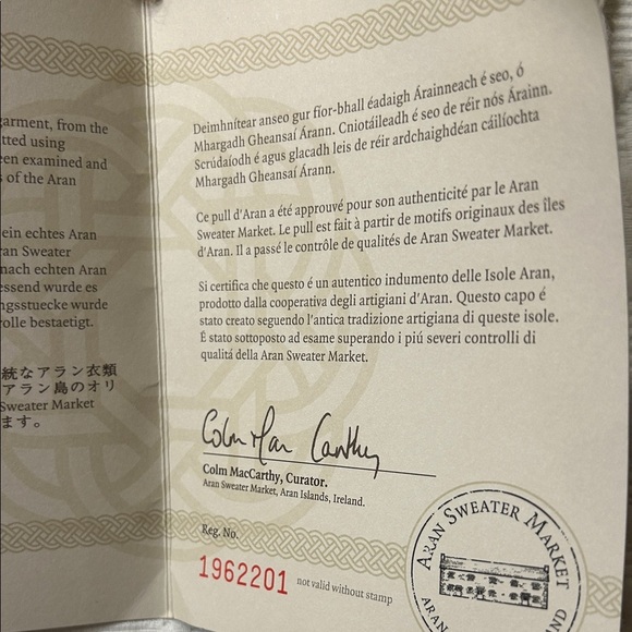 Aran Sweater Company Baby Blanket merino Wool Cozy Cream Cable Knit Throw. NWT - Picture 7 of 12